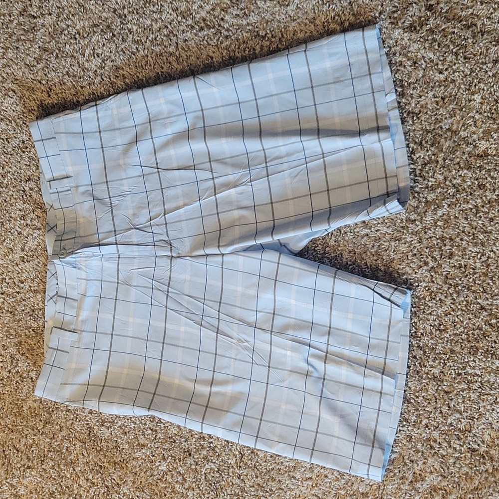 Nike Golf Plaid shorts Blue and White Casual Shorts